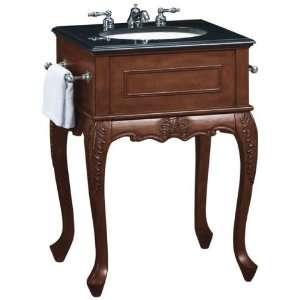  Winslow Pedestal Sink Cabinet Black Granite Antique Cherry 