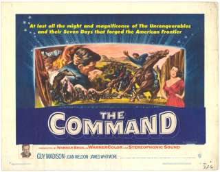 THE COMMAND MOVIE POSTER HALF SHEET 1954 GUY MADISON  