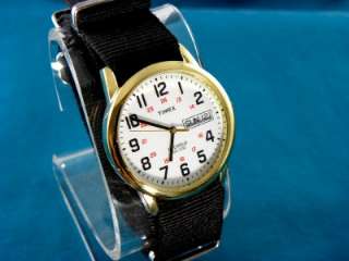 VINTAGE LOOK NEW MENS MILITARY 24 HR DIAL INDIGLO WATCH  