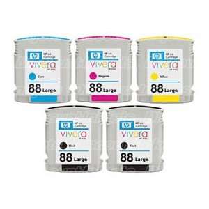  5 PACK HP 88 XL 88XL REMANUFACTURED INK CARTRIDGES for HP 