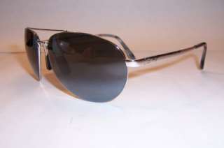New In Box Maui Jim 210 17 PILOT Sunglasses SILVER/GREY  