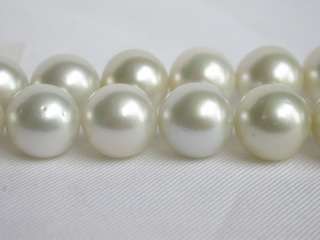 17MM WHITE SOUTH SEA PEARLS NECKLACE 14K SOLID GOLD  