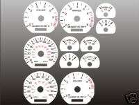 1994 1998 Ford Mustang white face gauges 94 98  