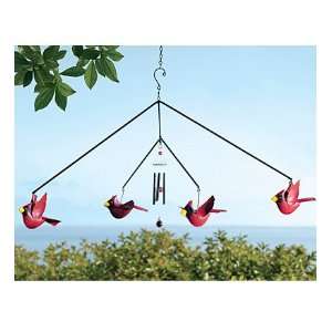  Cardinal Mobile With Wind Chime Patio, Lawn & Garden