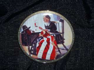 Norman Rockwell Mending The Flag Collector Plate  