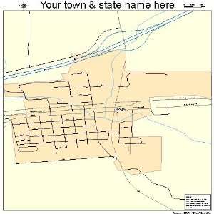  Street & Road Map of Sprague, Washington WA   Printed 