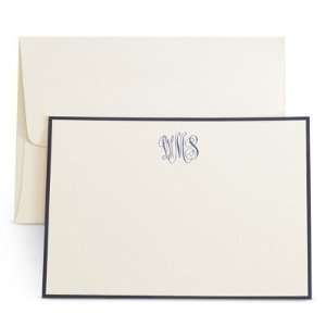  Personalized Ivory Monogramed Cards With Raised Ink Gift 