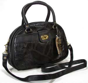 Ladies Simply Basic Black Patch Leather Purse Handbag New w/ Tag NWT 