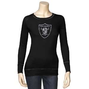  Raiders Ladies Black Bling Diva Long Sleeve T shirt