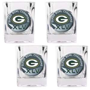  Green Bay Packers Super Bowl XLV Champions 4pc Shot Glass 