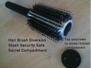 Hair Brush Spy Diversion Hidden Stash Security Safe  