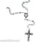 Sterling Silver Swarovski Crystal Rosary Necklace