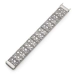    Silver Reversible Bracelet with Opposite Shapes Design Jewelry