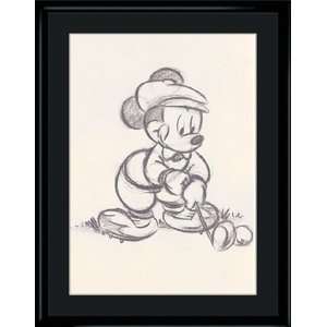 Mickeys Golfing Day Print matted (11 X 14)  Sports 