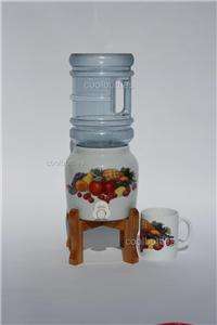 Fruits Porcelain Water Dispenser Crock Mini Set 687  