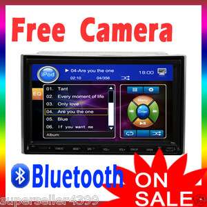 Din 7 LCD Car Stereo CD/DVD Player Deck Ipod Bluetooth In Dash FM 