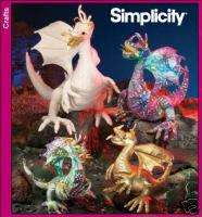 SIMPLICITY 4063 Stuffed Dragon in 3 Sizes Pattern  