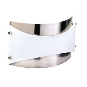  Luminari Collection Curved Wall Lamp in Polished Steel 