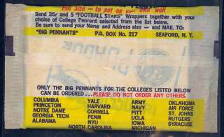 1961 Nu Card Football Unopened Wax Pack With Roman Gabriel Visible on 