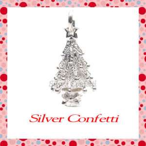 Sterling Silver CHRISTMAS TREE with STAR TOPPER Charm  