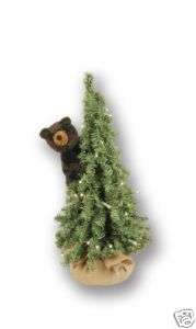 18 Pre Lit Christmas Tree Black Bear Table Pine  