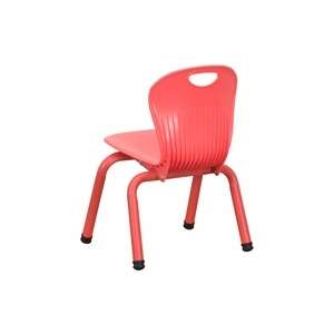 Kids Chair Red Plastic Stackable 11.75 inch Seat Height  