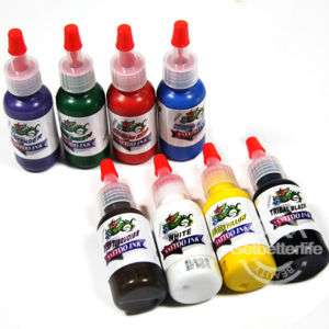 Complete set of Top 8 Colors 1/2 oz Tattoo Ink Pigment  