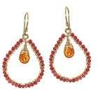 Calico Juno 14k Gold Filled Mandarin Garnet Hoop Earrings