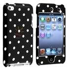   White Polka Dot Case Cover+Screen Protector For iPod Touch 4th Gen 4G