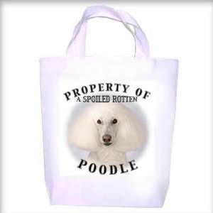 Poodle WHITE Property Shopping   Dog Toy   Tote Bag Patio 