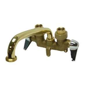 Princeton Brass PKF471 rough brass laundry faucet with polished brass 