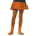 Leg Avenue Girls Orange And Black Striped Tights   Pantyhose 