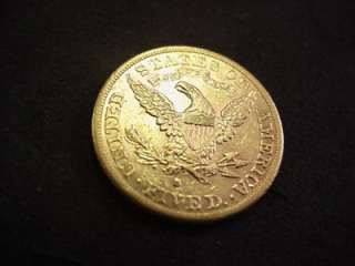 1882 S $5 LIBERTY HEAD EAGLE GOLD PIECE AU/UNC BEAUTY  