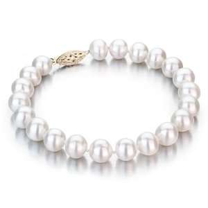   Clasp, 8 9mm AA+ Quality Pearls, 7 Inch Bracelet Unique Pearl