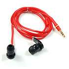   Ear 3.5mm Earbud Earphone Headset For iphone  MP4 Player PSP CD Red