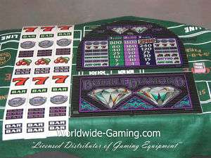 IGT DOUBLE DIAMOND GLASS, GAME CHIPS, & REEL STRIPS  