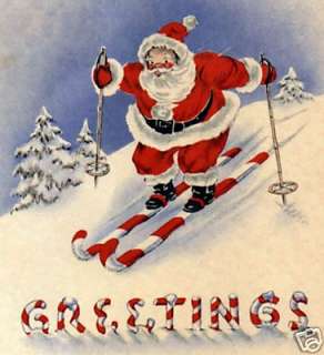 Vintage Fridge Magnet Christmas Greeting Card style V70  
