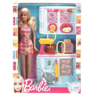 Barbie Doll and Kitchen Accessory Set NIB( IN STOCK)  FREE FAST SHIP 