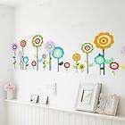 Colorful Flower Room Mural Wall Paper Sticker Decal DIY  
