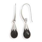   hematite and black onyx french wire earrings hematite and black onyx