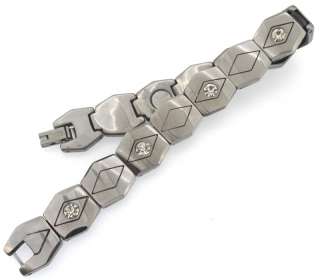 Tungsten Silver Tone Magnetic Bracelet Vogue Mens New  