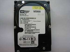 WD800 WD800JD 60JRA0 DCM HSBAYTJCA 80GB SATA HD  