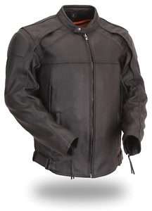 HOUSE OF HARLEY MENS LEATHER SCOOTER JACKET FIM232CSLZ  