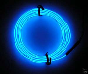 5FT El wire/glow wire/cool neon +usb inverter  Blue  