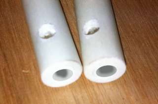   10 White Fiberglass rods   Hollow tubes   16 long  8mm OD   4 mm ID