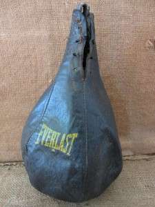 Vintage Leather Everlast Boxing Bag  Antique Old Speed Box Fight 