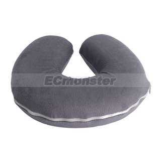 New Comfortable Gray U Shaped Memory Foam Neck Rest Travel Pillow 