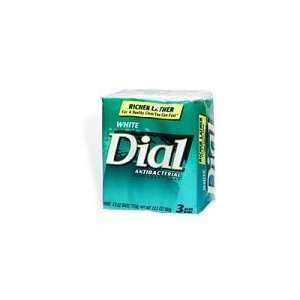  Dial Antibacterial Deodorant Soap 4.5 oz Bars, White   3 