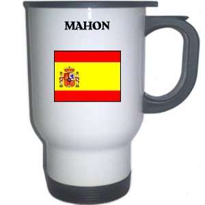  Spain (Espana)   MAHON White Stainless Steel Mug 