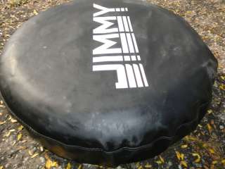 GMC JIMMY BLACK SPARE TIRE COVER USED 15  